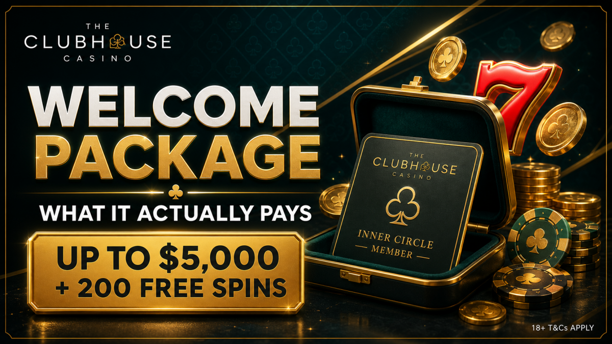 The Clubhouse Casino welcome package and VIP rewards